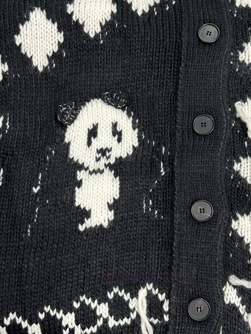 Style Number R046Celin Black And White Contrasting Pattern Panda Jacquard Knot Decoration Knitt o7w9hst3 - Image 8