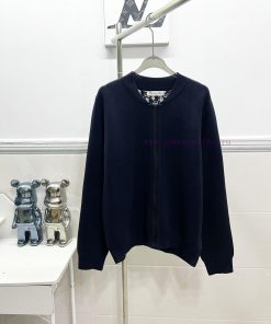 Style Number R041Dior Double-sided Hooded Knitted Wool Cardigan JacketColor Navy BlueSize S M L dzsyi25j
