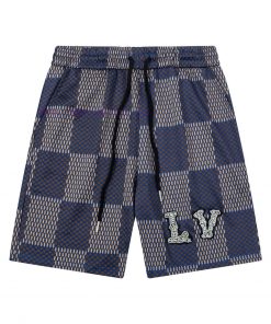 ️   Louis Vuitton/Louis Vuitton Old Pattern Jacquard Checkerboard Shorts2025SS New Knitted Shor y0q5f0yo