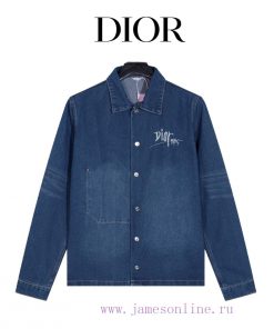 Original Model Number D032New Dior | Dior 24FW Letter Embroidery Signature Bee Denim Men's And 9zocvfne