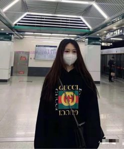 Up NewStyle Number G285Gucci's New Red And Green Square Printed Logo Letter Unisex Long Sleeved 0bke4wa5