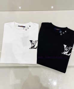 LOUIS VUITTON LV25ss Spring New Ski Letter Logo Embroidered Round Neck Short Sleeve T-shirtColl 6uwq1bxv