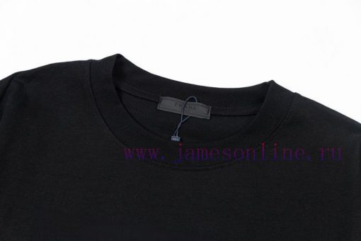 PRADA/PRADALogo Letter Print Simple Round Neck Short Sleeved T-shirtVersatile And Trendy Unisex kex6q9nq - Image 5