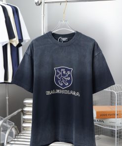 Balenciaga 25SS Early Spring New Towel Lion Pattern Short SleeveLight Luxury Fashion Is A Must- wa7749ay