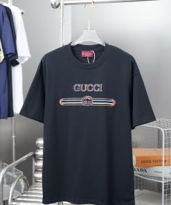 Gucci 2025 SS New Short Sleeve Gu Rainbow Letter Short SleeveLight Luxury Fashion Is A Must-hav bg6fykrm