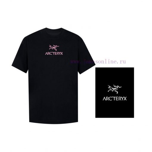 P [Ayc Teryx Archaeopteryx]2024 FW Short Sleeved T-shirt With Bird Letter Logo Suede Foam Print xbdu515n