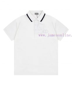 DIOR Dior CD Letter Embroidered Cross Color Patchwork Polo ShirtUpgraded Inspired By Retro 80sO dj457iql