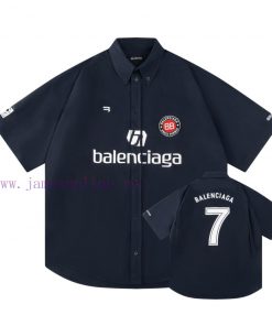 Balenciaga Balenciaga Joint Football No.7 Shirt Short Lined Printed And Embroidered Soccer Core jaa35619