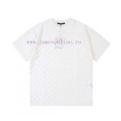 Louis Vuitton/Louis Vuitton Jacquard Towel T-shirt SetKnitted Jacquard Short Sleeved Custom Fab bmvfrm4j