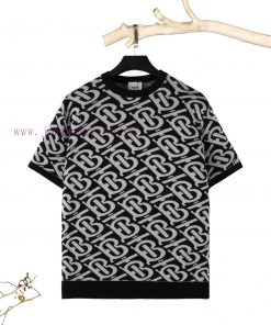 TB Jacquard Knitted Sweater Short Sleeve ZP Development Set Highly Visual Impact High Saturatio d3x0xc46