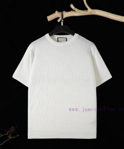 GUCCI Dark Jacquard Knitted Round Neck Short Sleeved Shirt Pays Attention To Details And Pursue nmri00o7
