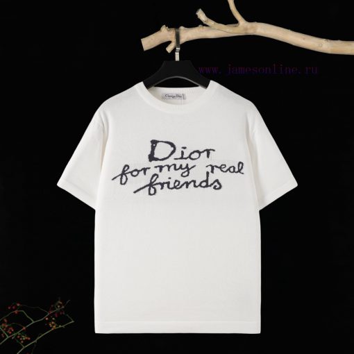 DIOR Jacquard Round Neck Casual Sweater With Short Sleeves Easy To Integrate Into Casual Or For f58lx9nc