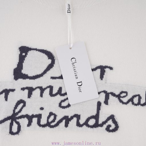 DIOR Jacquard Round Neck Casual Sweater With Short Sleeves Easy To Integrate Into Casual Or For f58lx9nc - Image 5
