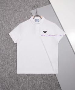 PRADA PRADAChest Triangle Letter Polo ShirtOriginal Fabric Official Same StyleCustomized Same C cq80hmet