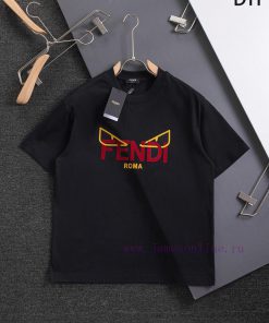 FD Double F Yellow Eyes Red Letter Monster Short Sleeve T-shirtFENDI/Fendi Trendy Brand High Qu i2f0j31w