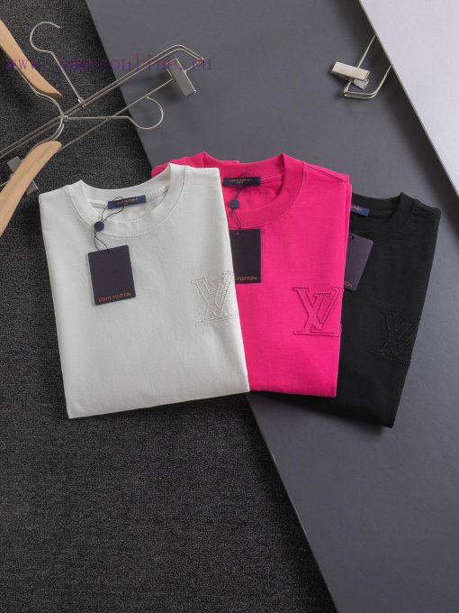 Louis Vuitton Micro Width S-Xl25SS LV New Product Fashion Show Chest 3D Plain Embroidered Alpha yebrnjxp - Image 4