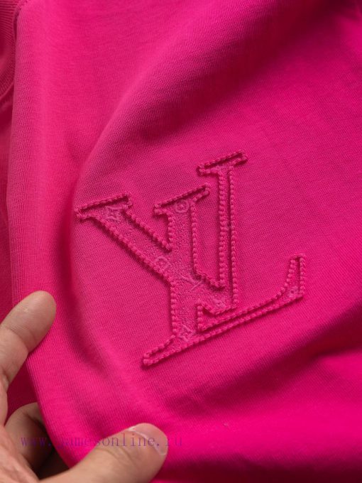 Louis Vuitton Micro Width S-Xl25SS LV New Product Fashion Show Chest 3D Plain Embroidered Alpha yebrnjxp - Image 9