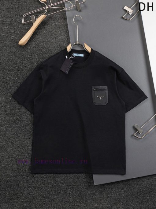 PRADA Micro Wide Edition S-Xl25ss New Product Chest Patchwork Leather Zipper Pocket Triangle Lo 284hho22 - Image 2