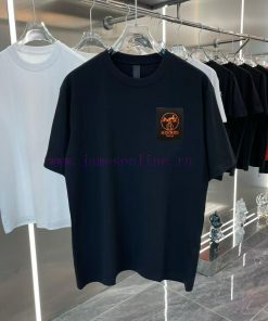 Hermès2025 Early Spring New Short Sleeved Chest Handmade Custom LogoHandmade Gold Thread Hem Wi 1ol2pl1r