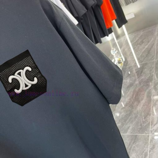 Celine2025 Early Spring New Short Sleeved Chest Handmade Custom LogoHandmade Gold Thread Hem Wi kwcibavr - Image 5