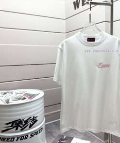 CUCC * Gucci*2025 Spring/Summer New Short Sleeved T-shirtHeavy Duty Pure Cotton Personalized Em d1aagj3k