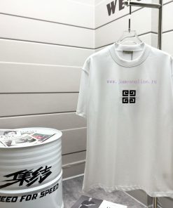 Givenchy GVC*2025 Spring/Summer New Short Sleeved T-shirtHeavy Duty Pure Cotton Letter Logo Emb 12c0pyz2