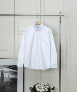 White Four Bar Placket Woven Oxford Long Sleeved ShirtWearing A Shirt Can Really Make You Look 6wlh7utd