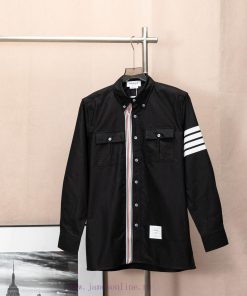 White Four Bar Zipper Long Sleeved Shirt JacketWearing A Shirt Can Really Make You Look Elegant us00xoyy