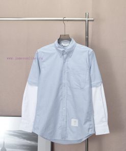 𝗧𝗵𝗼𝗺𝗕𝗿𝗼𝘄𝗻𝗲 Contrast Sleeve Splicing Oxford Spinning Long Sleeved ShirtWearing A Shirt Can Reall dyl5eu40