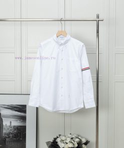 TB Single Sleeve Woven Shirt In StockTHOM BROWNE Authentic Synchronized TB Single Sleeve Red Wh y7jviiak