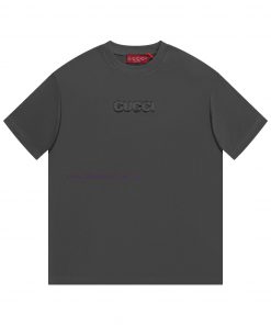 Gucci GucciLOGO Embroidery Sticker Handmade Letter Cutting Short Sleeved T-shirt ®*Customized 2 v6g1s0o0