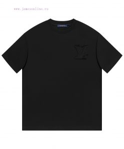 ️LV's HomeNew Embroidered Hand Cut Short Sleeved T-shirt ®*Customized 2 Grams Of All Cotton Fab 8hgv9roe