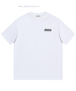 ️MinMinNew Laminated Letter Embroidered Short Sleeved T-shirt ®*Customized 280g All Cotton Fabr cqi6fwd5