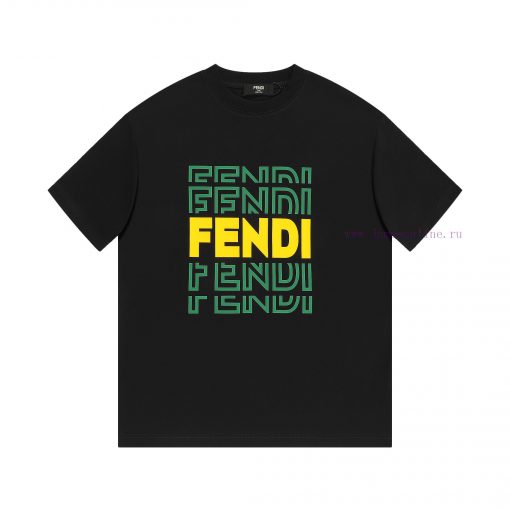 FENDI Fendi-Adopting Double Yarn Pure Cotton 280g Short Sleeves The Fabric Color Is Customized f0wuui1u