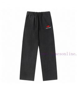 3808 ModelsNEWHigh Quality BAL Balenciaga M-logo Embroidered Vintage Pants Made Of Pure Cotton sso1zfu4