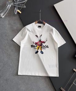 BALENCIAGA/Balenciaga 25ss Summer New Round Neck Short Sleeved T-shirt Made Of 270g Heavy-duty qvxqg2m9