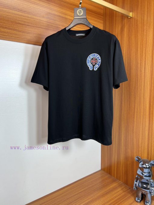 Ch/Kroxin 2025 Trendy Brand Couple's Style Classic Logo Printed Round Neck T-shirt Spring And S xvx6r1t8