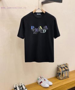 Prada/Prada 2025 Trendy Brand Couple's Style Classic Logo Printed Round Neck T-shirt Spring And e8z4htqc