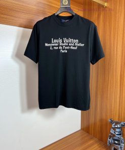 LV/Louis Vuitton 2025 Trendy Brand Couple's Style Classic Logo Printed Round Neck T-shirt Sprin dg0w98ua