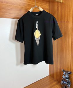 Fendi/Fendi 2025 Trendy Brand Couple's Style Classic Logo Printed Round Neck T-shirt Spring And efpjayxe