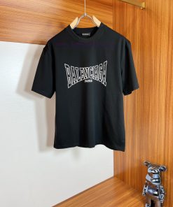 Balenciaga/Balenciaga 2025 Trendy Brand Couple's Style Classic Logo Printed Round Neck T-shirt dj7nnsfh