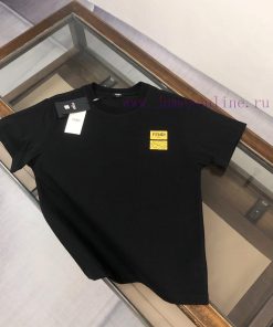 FENDI's New Spring/summer 2025 Cotton Short Sleeved T-shirt Weighing 270 Grams And Made Of Cust stokvml2