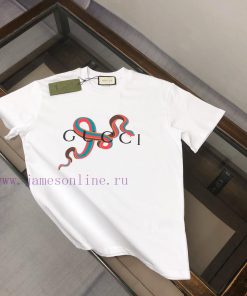GUCCI 2025 Couple's Round Neck Short Sleeve Couple T-shirt~High Quality Brand Logo Printing Tec 7alcvkwd