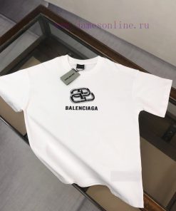 BALENCIAGA 25ss Round Neck Short Sleeve T-shirt From Balenciaga - Customized Fabric With Classi ym6d1502
