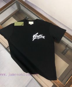 GUCCI 25SS Summer New Round Neck Short Sleeve T-shirt 270g Heavy Duty High End Pure Cotton Fabr v32lgod2