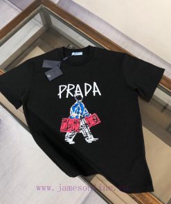 PRADA PRADA2025ss Traveler Element Triangle T-shirtFriends Who Are Tired Of Classic Styles Come yygal0lv