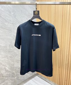 Balenciaga/Balenciaga 2025 Trendy Brand Couple's Style Classic Logo Printed Round Neck T-shirt g84fxx7a