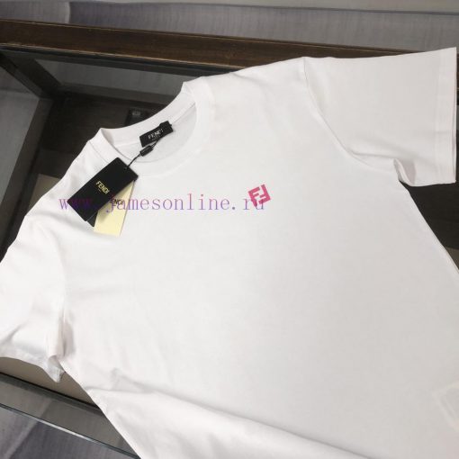 FENDI's New Summer Round Neck Short Sleeved T-shirt Weighs 270 Grams And Is Made Of High-end Pu bcmehcr1 - Image 4