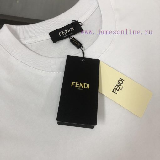 FENDI's New Summer Round Neck Short Sleeved T-shirt Weighs 270 Grams And Is Made Of High-end Pu bcmehcr1 - Image 5
