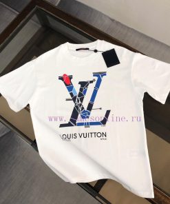 Louis Vuitton/LV Summer New Round Neck Short Sleeve T-shirt 270g Heavy Duty High End Pure Cotto zf2ezr9p